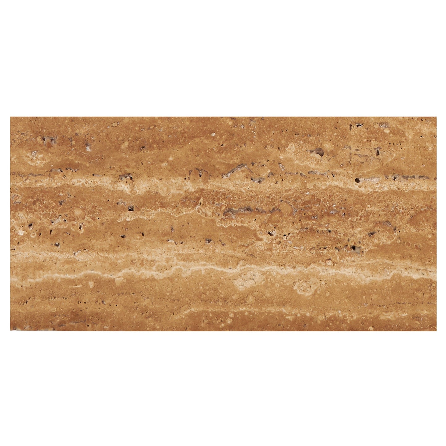 Noce Exotic Travertine Vein-Cut 3’’ X 6’’ Tile Brushed & Unfilled/Polished & Unfilled Polished & Unfilled / 1 sq. ft.