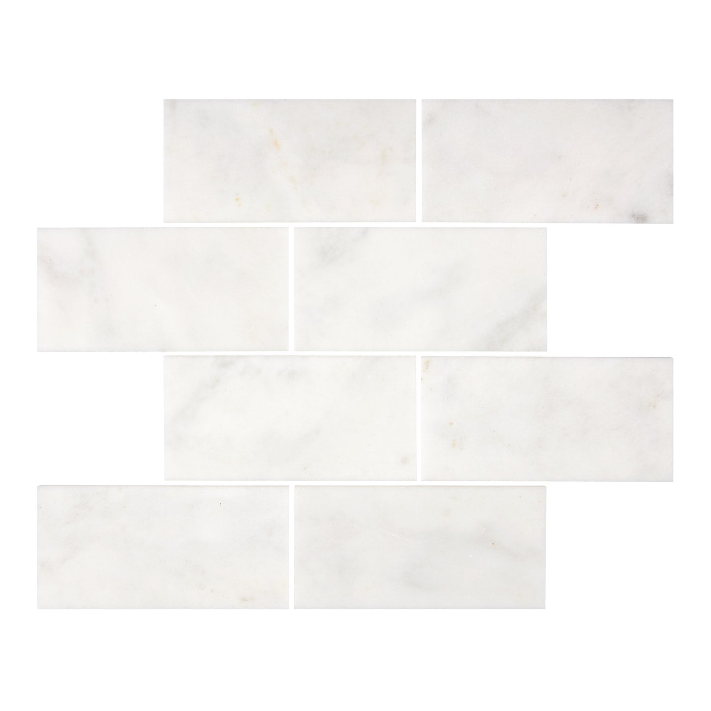 Afyon White Marble 3’’ X 6’’ Tile Polished Wall Tile