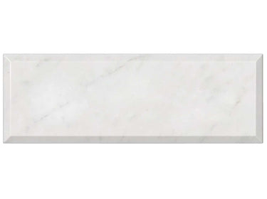 Bianco Carrara White Marble 4 X 12 Tile Deep-Beveled Wall Tile
