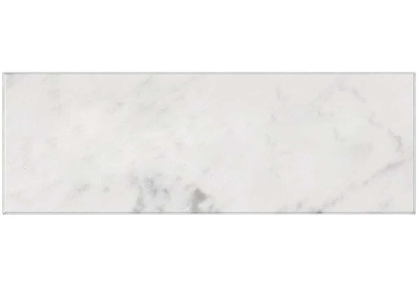 Bianco Carrara White Marble 4’’ X 12’’ Tile Micro-Beveled Wall Tile