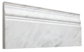 Bianco Carrara White Marble 4-3/4 X 12 Baseboard Trim Baseboard