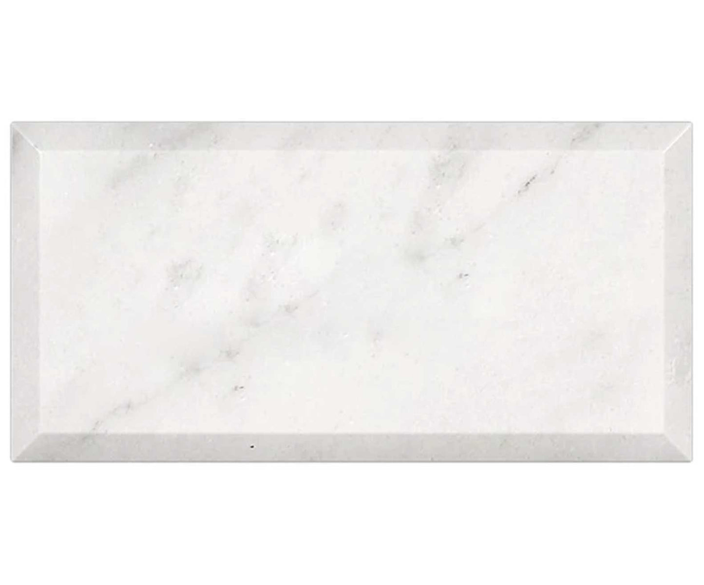 Bianco Carrara White Marble 3’’ X 6’’ Tile Deep-Beveled Wall Tile