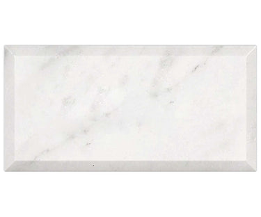 Bianco Carrara White Marble 3 X 6 Tile Deep-Beveled Wall Tile