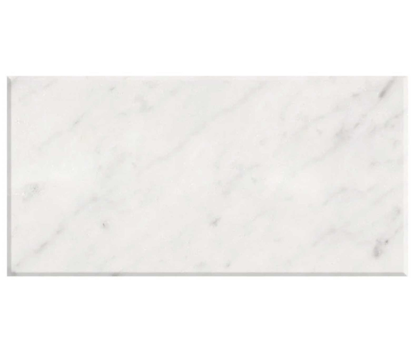 Bianco Carrara White Marble 3 X 6 Tile Micro-Beveled Wall Tile