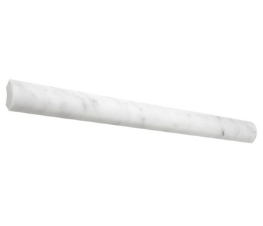 Bianco Carrara White Marble 1 X 12 Quarter-Round Trim Quarter-Round