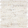 Calacatta Gold Marble Bamboo Sticks 8 mm Random-Strip Mosaic Wall Tile