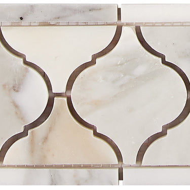 Calacatta Gold Marble 3-7/8’’ X 11-5/8’’ Lantern Border Accent & Trim Tile