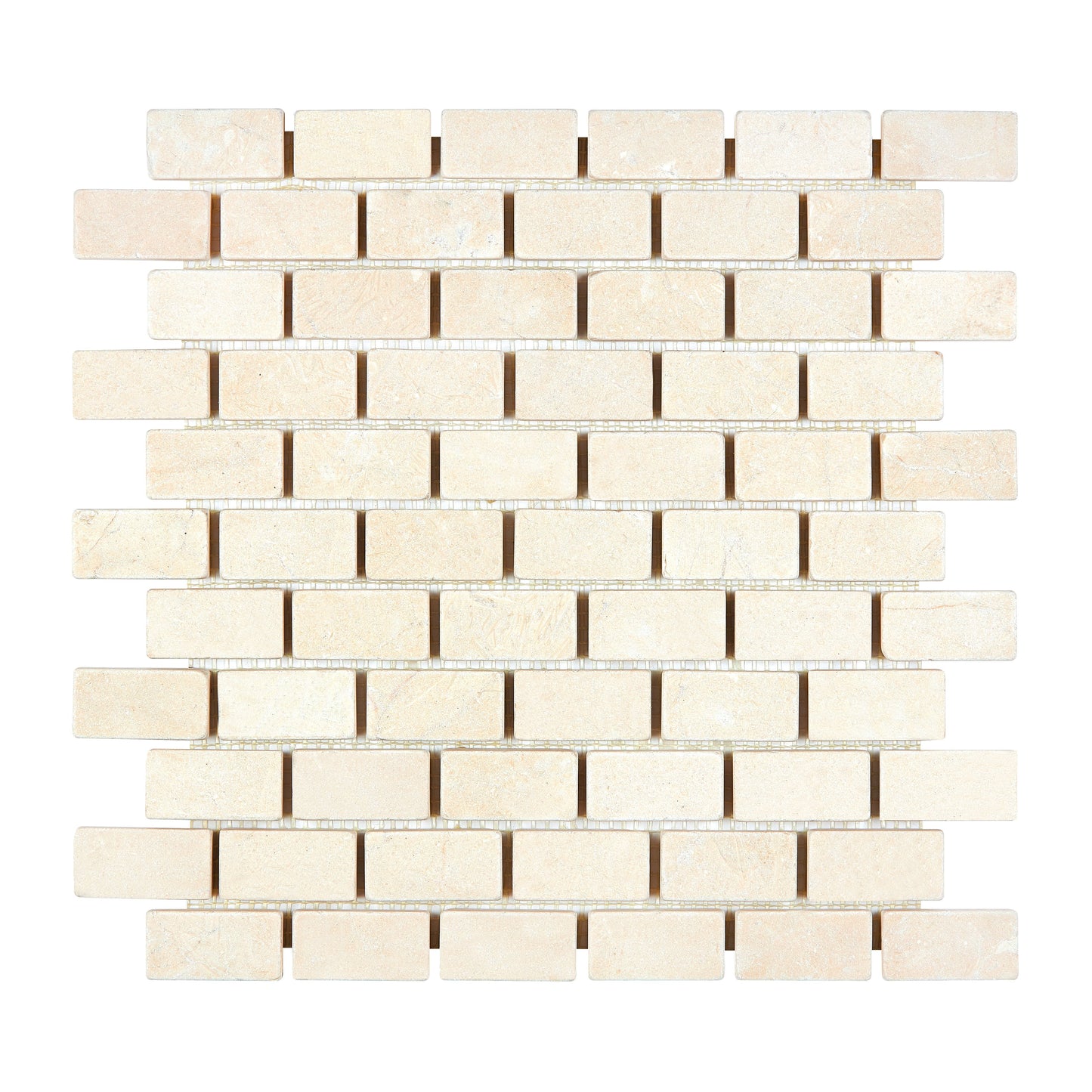 Crema Marfil Marble 1’’ X 2’’ Brick Mosaic Backsplash Tile