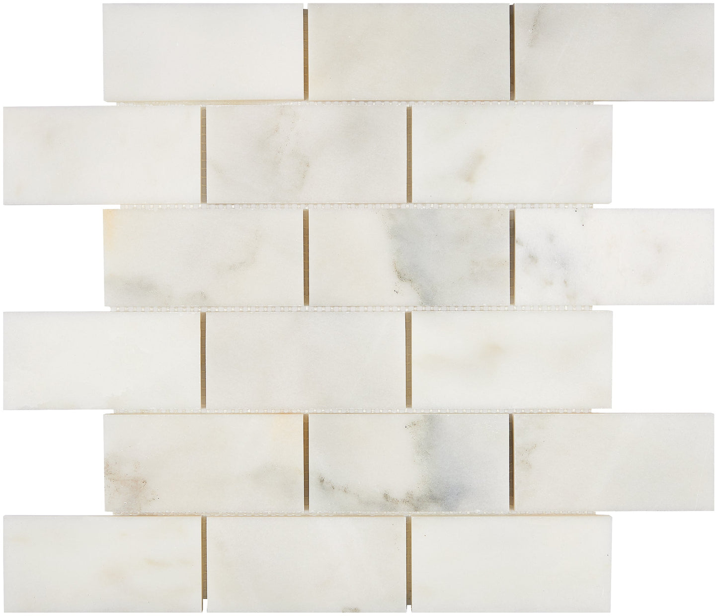 Calacatta Oliva Marble 2’’ X 4’’ Brick Mosaic Polished/Honed Backsplash Tile