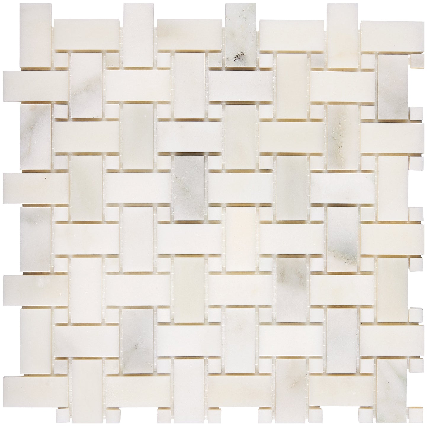 Calacatta Oliva Marble Basketweave Mosaic Polished/Honed Backsplash Tile