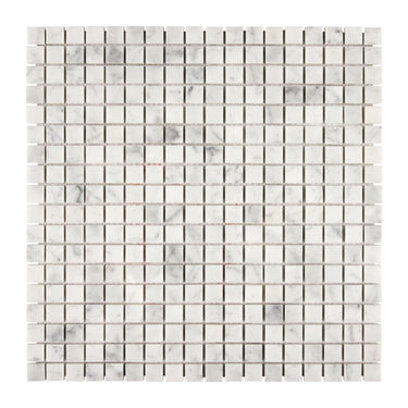 Bianco Carrara White Marble 5/8 X 5/8 Mosaic Wall Tile