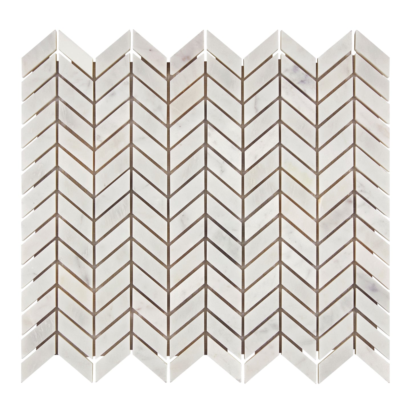Bianco Carrara White Marble Chevron Mini Mosaic Wall Tile