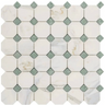 Calacatta Gold Marble Octagon Mosaic (w/ Ming-Green) Wall Tile