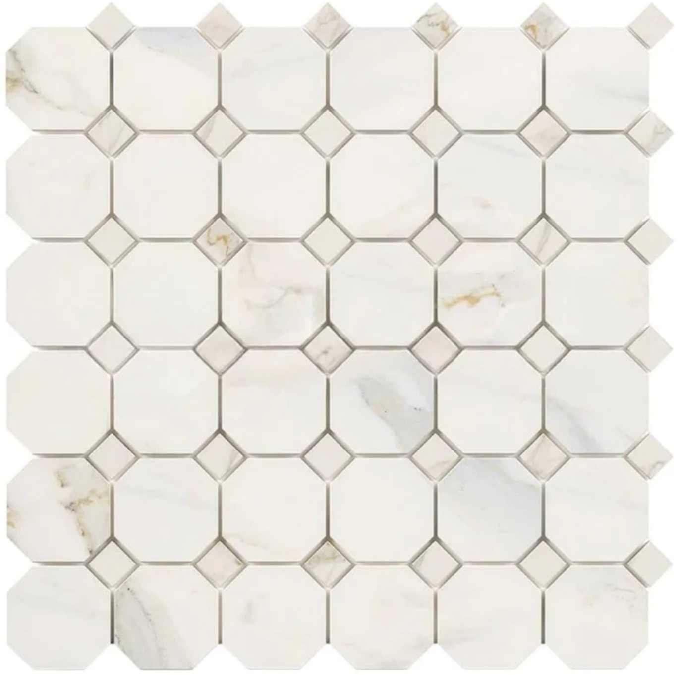 Calacatta Gold Marble Octagon Mosaic Wall Tile