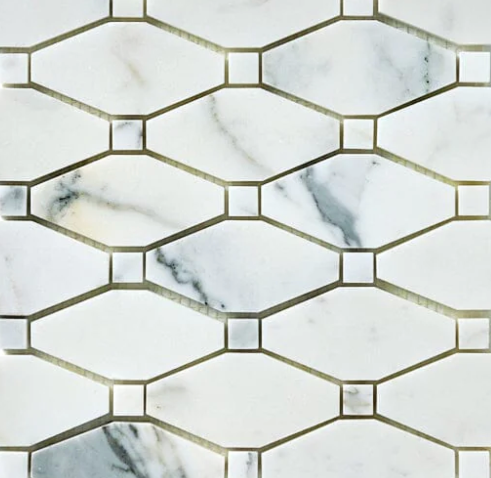 Calacatta Gold Marble Octave Mosaic Wall Tile