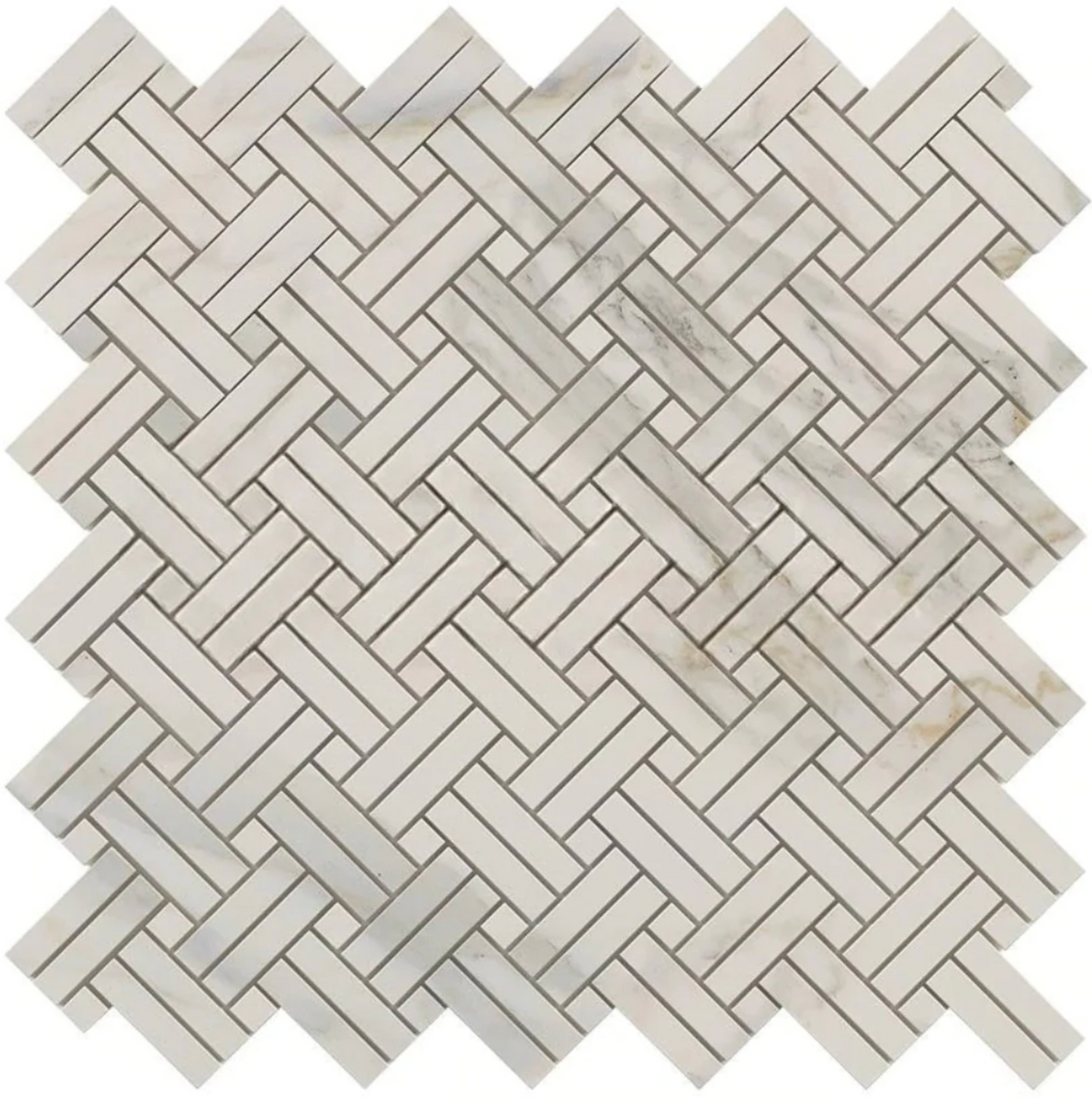 Calacatta Gold Marble Stanza Mosaic Wall Tile