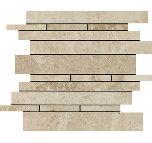 Cappuccino Marble Mosaic - Manhattan Random-Strip