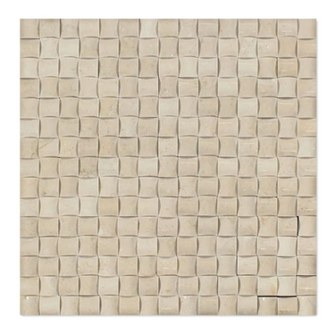 Crema Marfil Marble 3D Small-Bread Mosaic Backsplash Tile