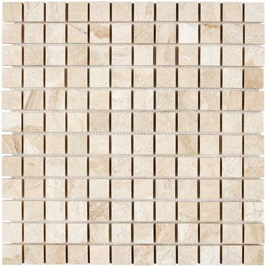 Diano Royal (Queen Beige) Marble 1’’ X 1’’ Mosaic Polished Wall Tile