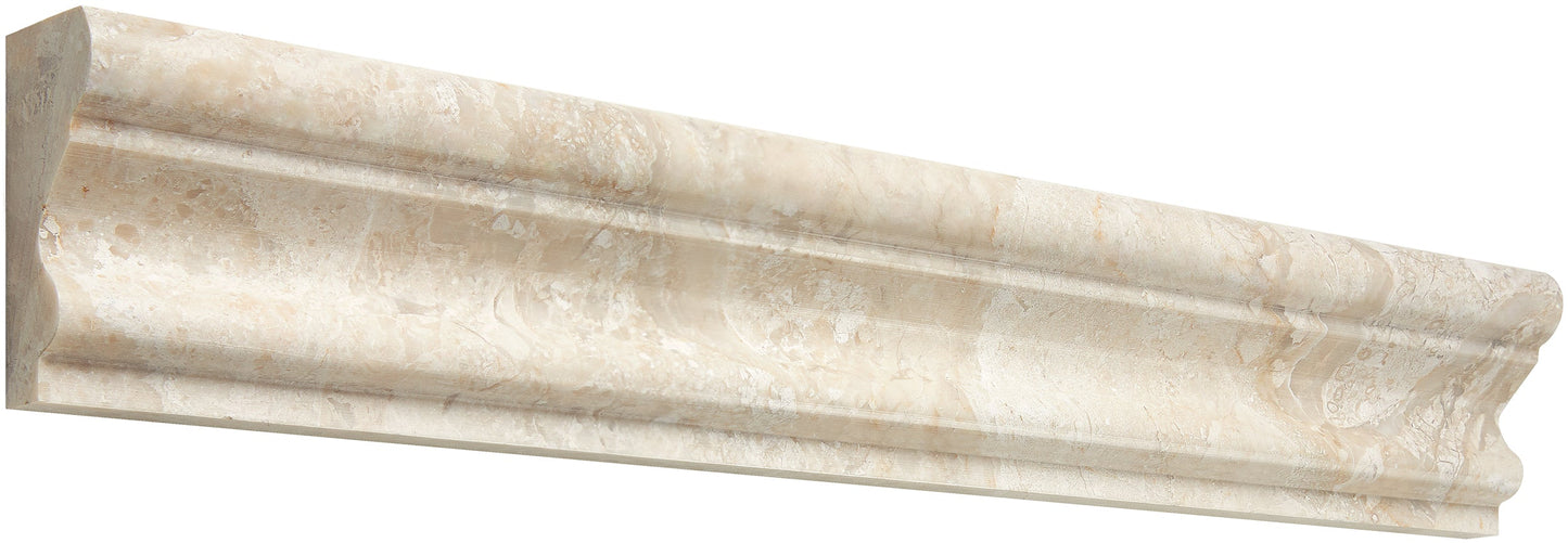 Diano Royal (Queen Beige) Marble 2’’ X 12’’ Milano Molding Polished/Honed Milano