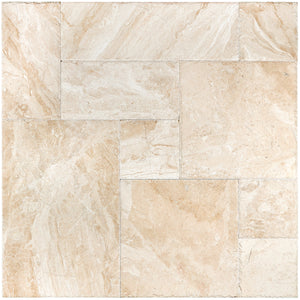 Diano Royal (Queen Beige) Marble Tile - Versailles Pattern