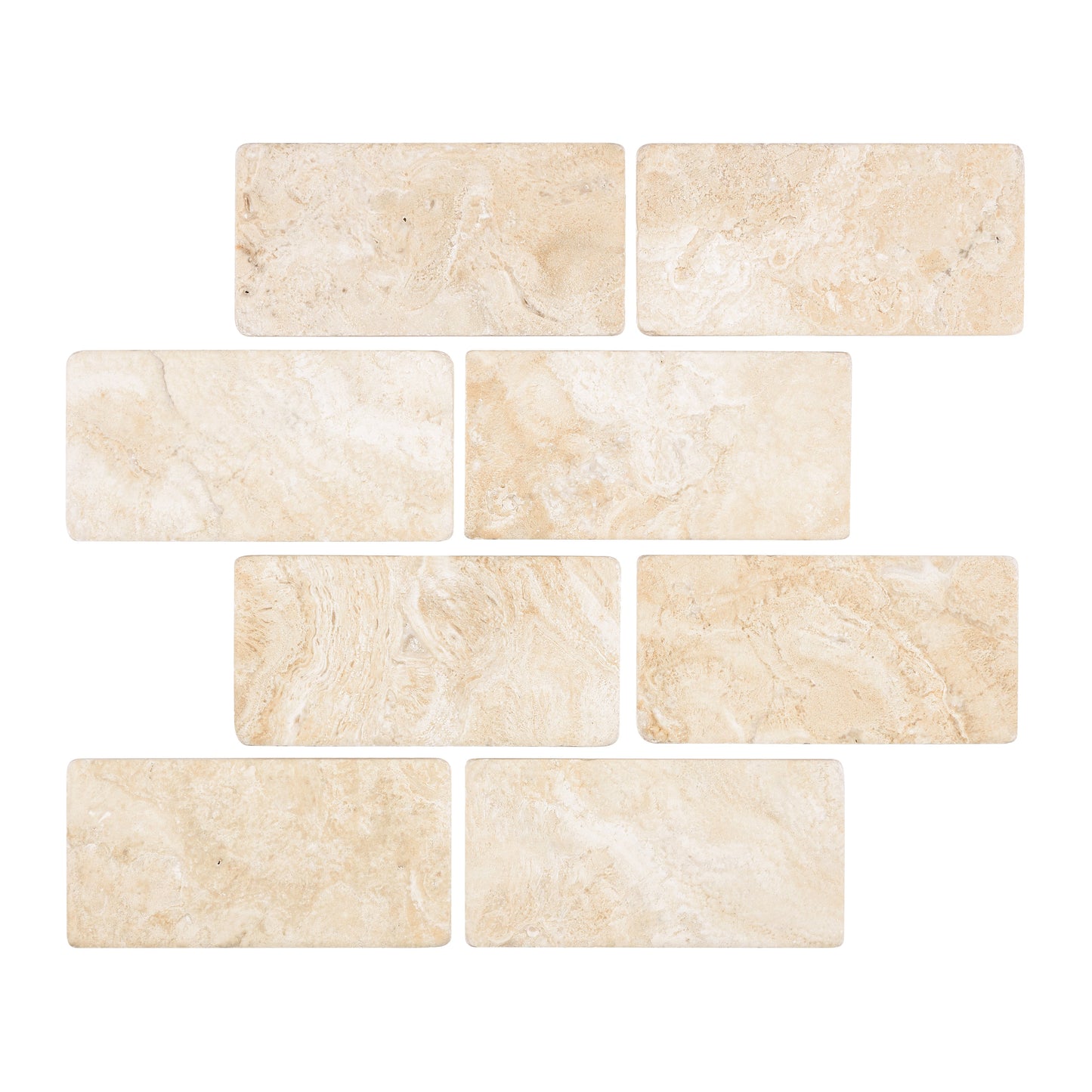 Durango Cream Travertine 3’’ X 6’’ Tile Tumbled Wall Tile