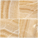 Giallo Crystal Honey Onyx 12’’ X 12’’ Tile Micro-Beveled Polished Wall Tile