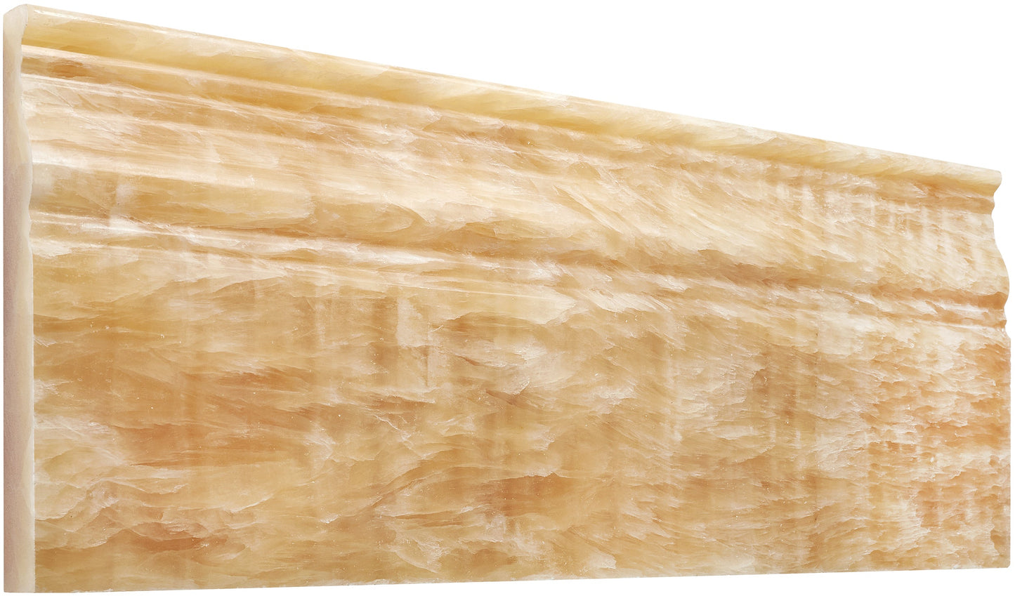 Giallo Crystal Honey Onyx 4-3/4’’ X 12’’ Baseboard Trim Polished Baseboard