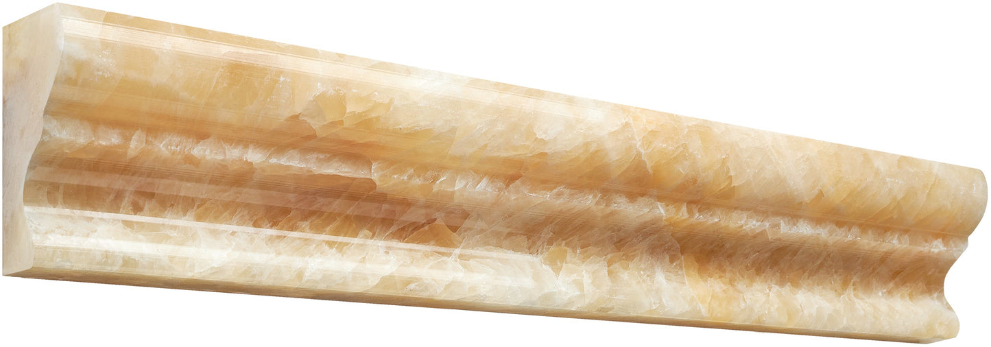 Giallo Crystal Honey Onyx 2’’ X 12’’ Crown Molding Polished Crown