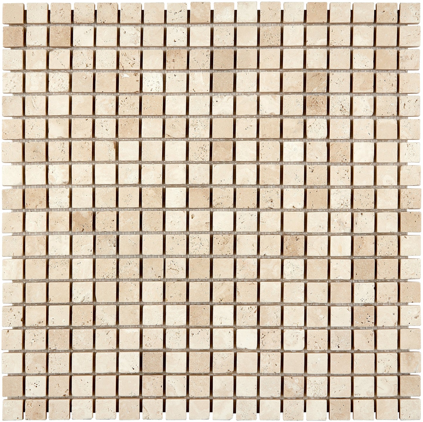 Durango Cream Travertine 5/8’’ X 5/8’’ Mosaic Tumbled Wall Tile