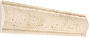 Ivory (Light) Travertine 3’’ X 12’’ Arch/Baldwin Molding Honed Arch/Baldwin
