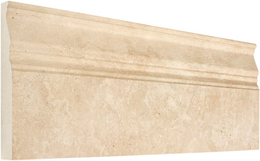 Ivory (Light) Travertine 5’’ X 12’’ Baseboard Trim Honed Baseboard