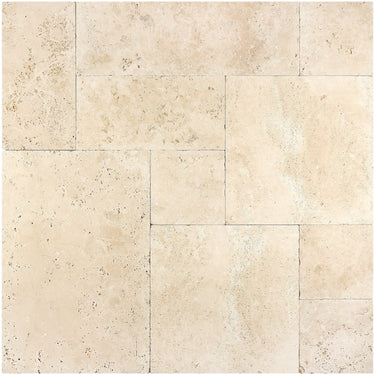 Ivory (Light) Travertine Versailles Pattern Tile Wall Tile