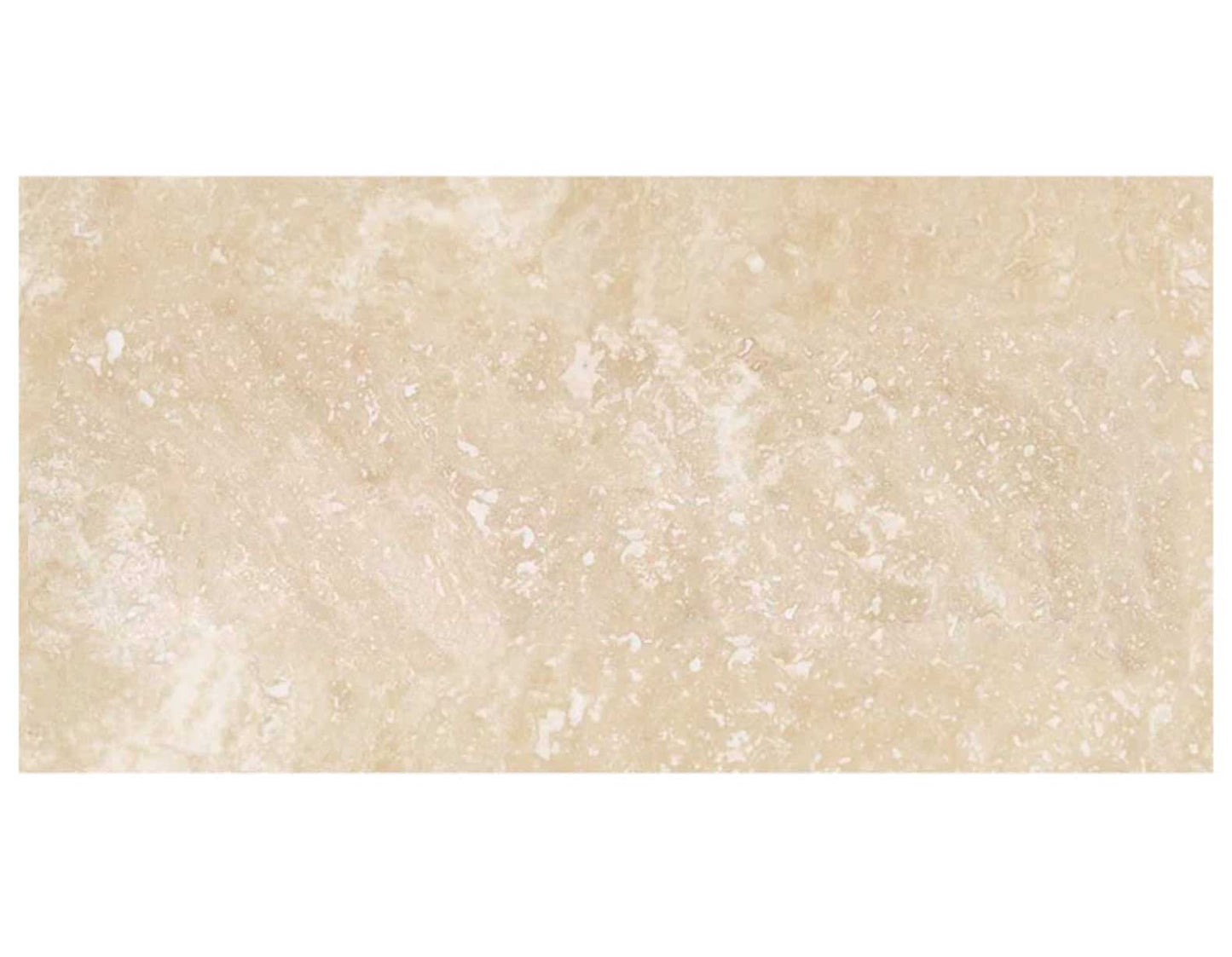 Ivory (Light) Travertine 3’’ X 6’’ Tile - (Cross-cut) Filled & Honed / 1 sq. ft. Wall Tile