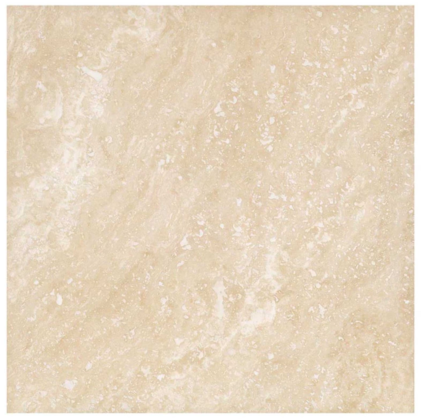 Ivory (Light) Travertine 24’’ X 24’’ Tile - (Cross-cut) Filled & Honed / 1 Sheet Wall Tile