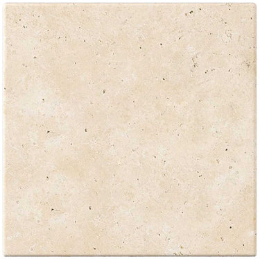 Ivory (Light) Travertine 18’’ X 18’’ Tile - (Cross-cut) Tumbled / 1 Sheet Wall Tile