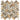 Mixed (Ivory + Noce + Gold) Travertine Mosaic - 1x2 Herringbone
