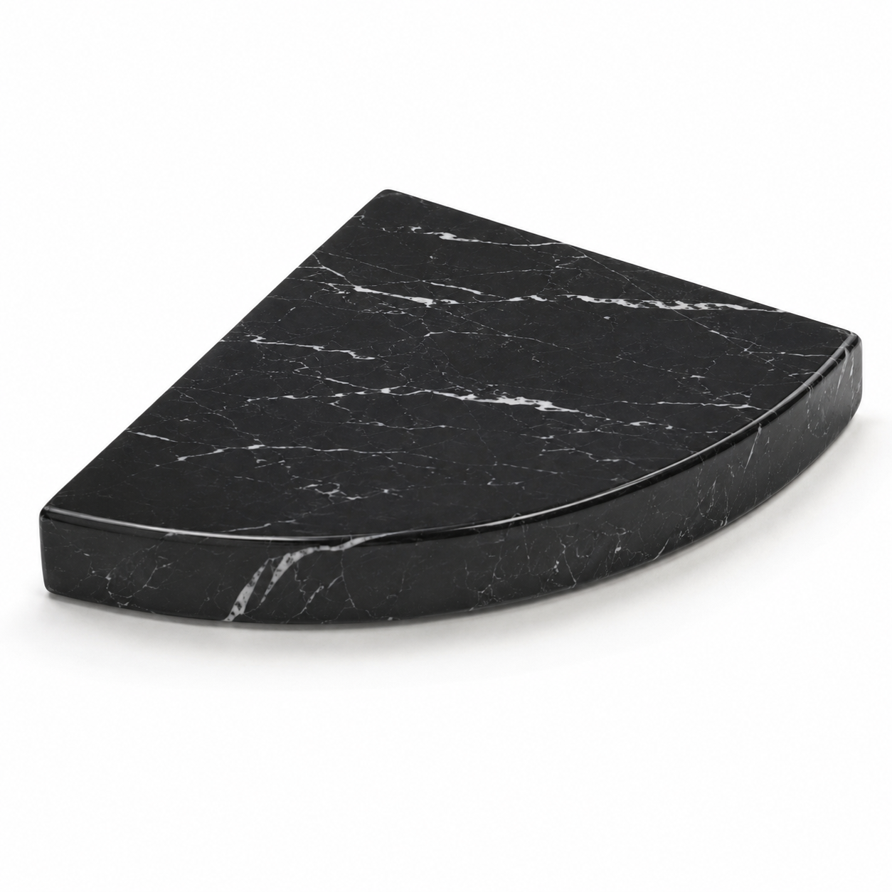 Nero Marquina Marble Shower Corner Shelf