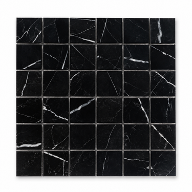 Nero Marquina Marble Mosaic - 2x2 Square