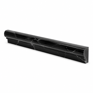 Nero Marquina Marble Trim - Single-Step Chair Rail