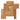 Noce Exotic Travertine Vein-Cut OPUS Mini-Pattern Mosaic Brushed & Unfilled/Polished & Unfilled Brushed & Unfilled