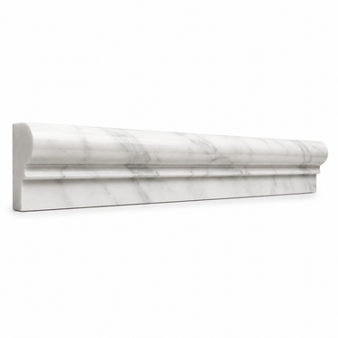 Oriental White Marble Trim - Single-Step Chair Rail