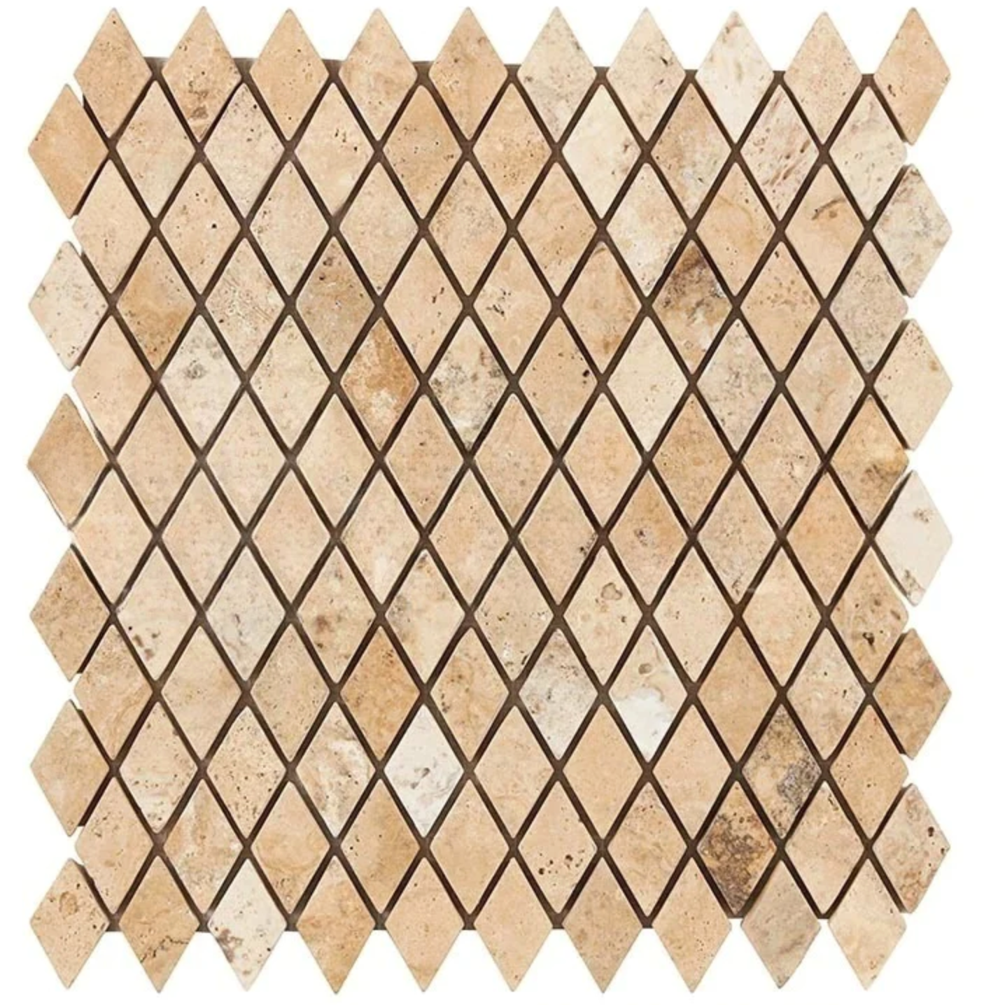 Philadelphia Travertine 1’’ X 2’’ Diamond Mosaic Tumbled Wall Tile