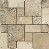 Philadelphia Travertine 3-pcs. Mini-Pattern Mosaic Non-Interlocking Tumbled Wall Tile