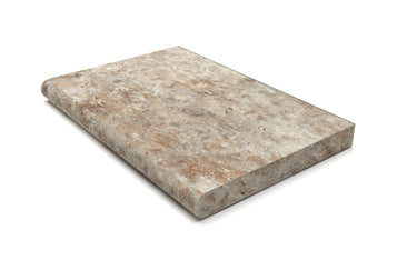 Silver Pewter Blend Travertine 16’’ X 24’’ 5 cm Pool-Coping Tumbled Wall Tile