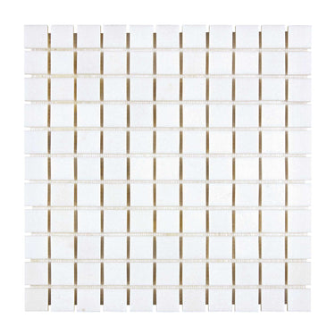 Thassos White Marble 1’’ X 1’’ Mosaic Polished/Honed Backsplash Tile