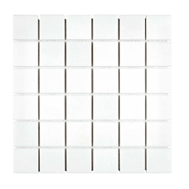 Thassos White Marble 2’’ X 2’’ Mosaic Polished/Honed Backsplash Tile