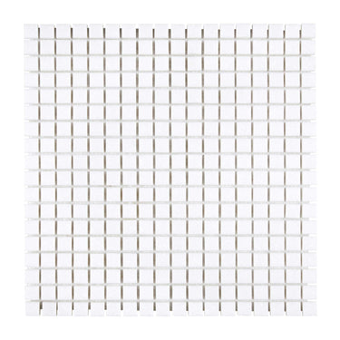 Thassos White Marble 5/8’’ X 5/8’’ Mosaic Polished/Honed Backsplash Tile