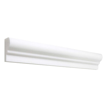 Thassos White Marble 2’’ X 12’’ Single-Step Chair Rail Trim Polished/Honed Single-Step Chair Rail
