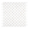 Thassos White Marble 5/8’’ X 1-1/4’’ Mini-Brick Mosaic Polished/Honed Backsplash Tile
